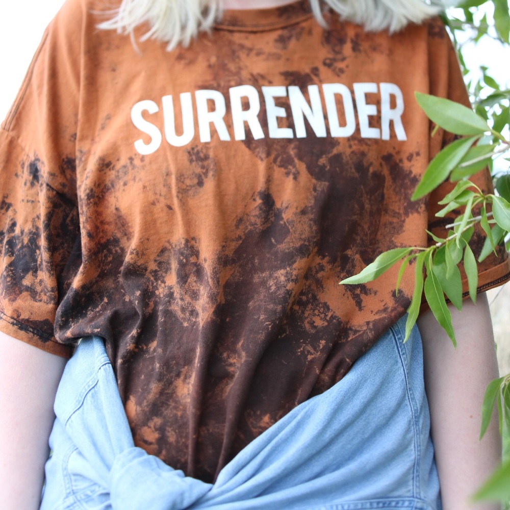 hand-dyed // custom bleached tee // unisex